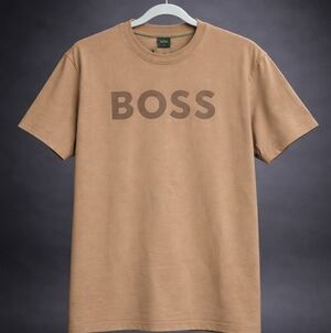 Boss Men's Short Sleeve Brown Tee